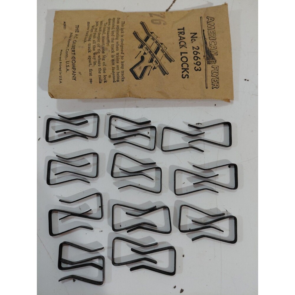 American Flyer Electric Train S Gauge Model Railroad Track Lock On (22) w/Pack